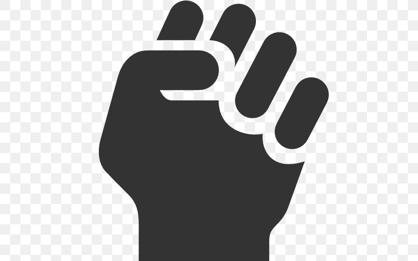 Raised Fist Clip Art, PNG, 512x512px, Raised Fist, Black And White, Brand, Finger, Fist Download Free
