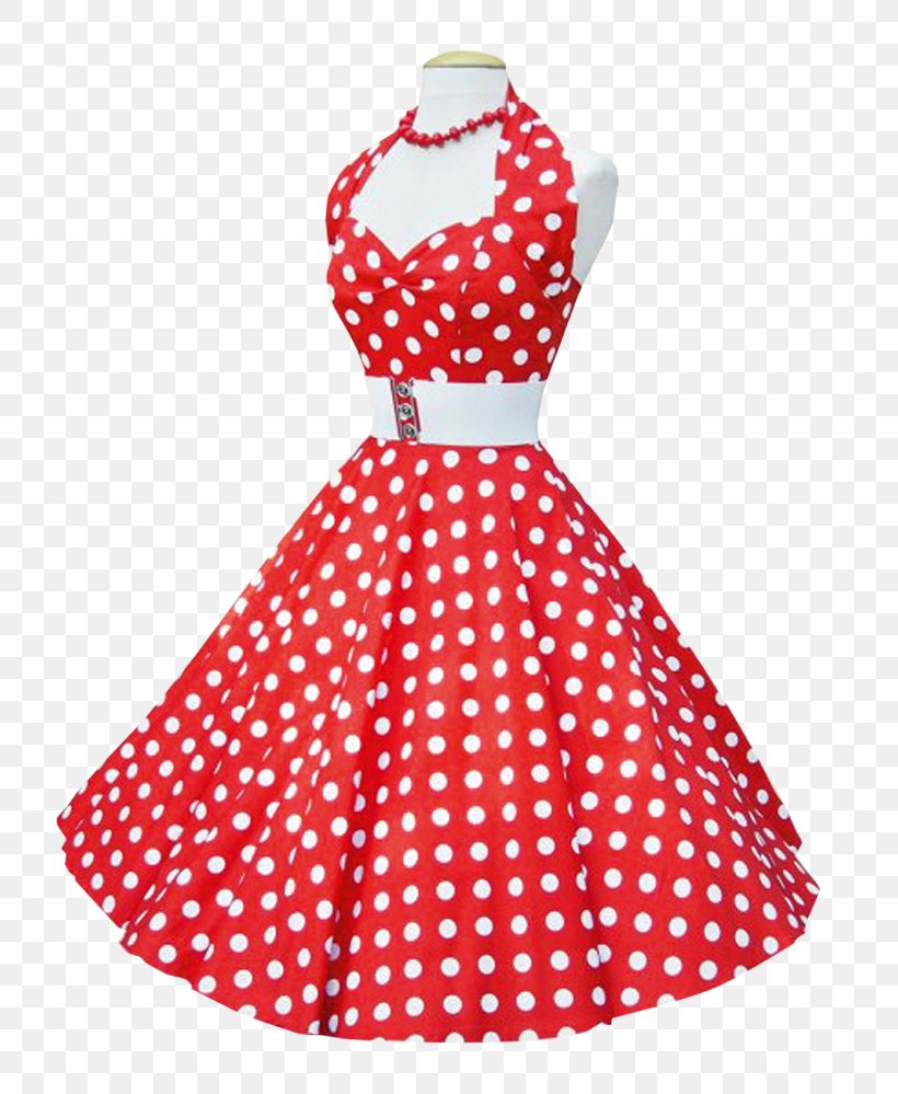 1950s Polka Dot Dress Clothing Halterneck, PNG, 750x999px, Polka Dot, Clothing, Costume, Dance Dress, Day Dress Download Free