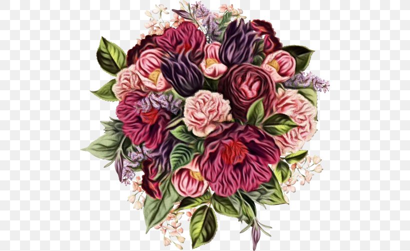 Garden Roses, PNG, 500x501px, Watercolor, Bouquet, Cut Flowers, Flower, Garden Roses Download Free