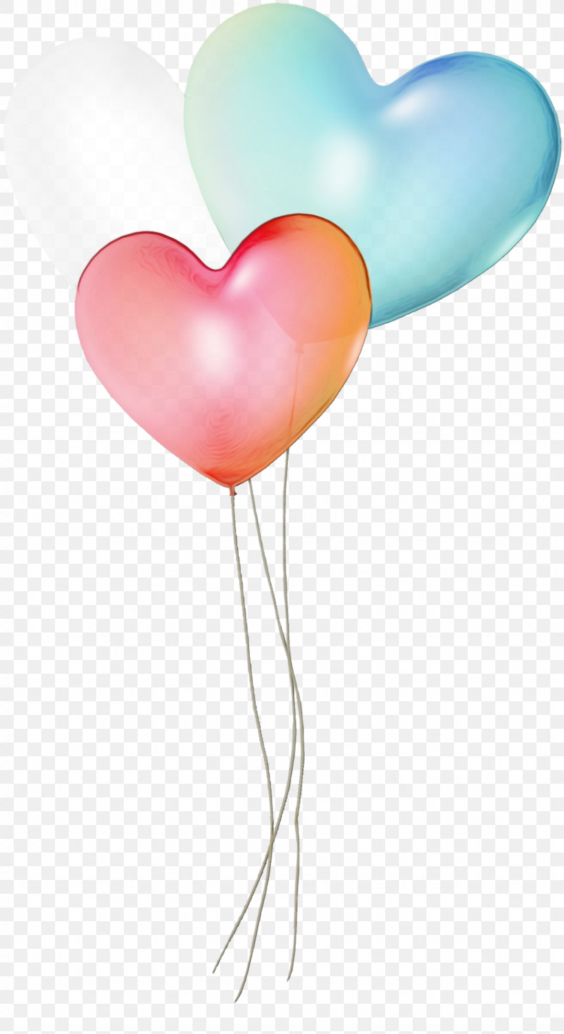 Balloon Heart Party Supply Love Heart, PNG, 872x1600px, Watercolor, Balloon, Heart, Love, Paint Download Free