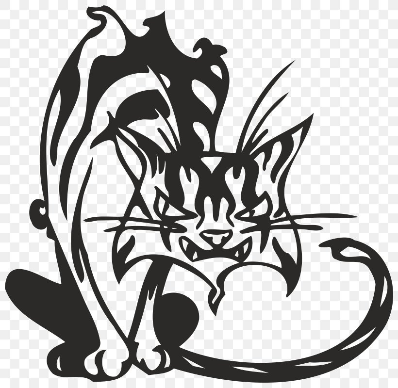 Cat Drawing Clip Art, PNG, 800x800px, Cat, Art, Black, Black And White, Black Cat Download Free