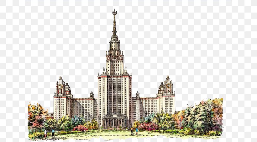 Moscow State University Architecture Stanford University, PNG, 658x452px, Moscow State University, Architecture, Building, Europe, Facade Download Free