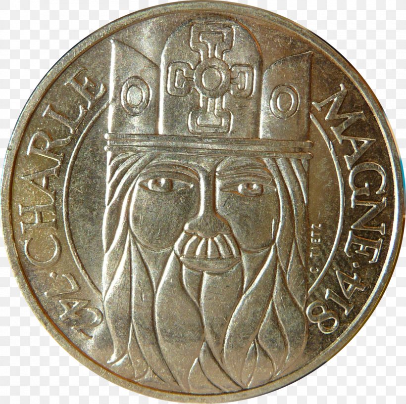 Coin Pièce De 100 Francs Charlemagne France French Franc Pièce De 50 Francs Hercule, PNG, 1200x1197px, Coin, Banknote, Bronze, Bronze Medal, Charlemagne Download Free