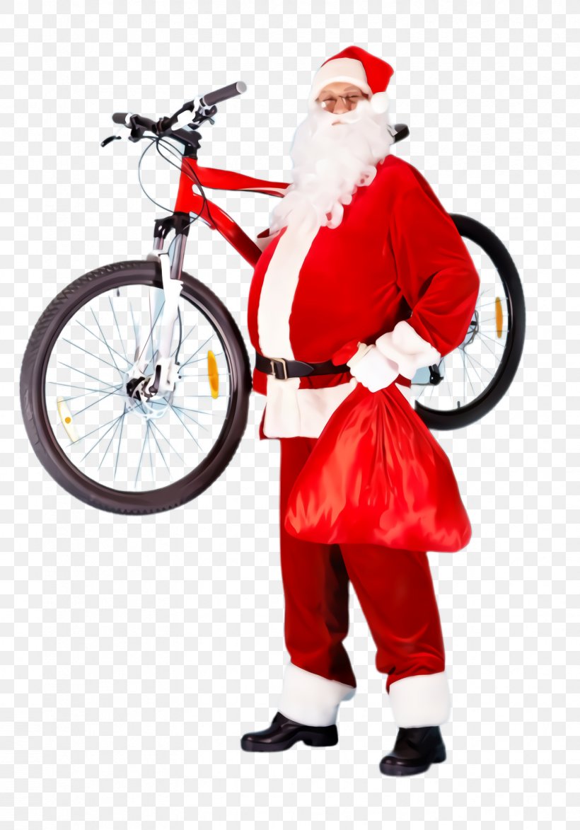 Santa Claus, PNG, 1672x2392px, Santa Claus, Bicycle, Bicycle Accessory, Bicycle Wheel, Costume Download Free