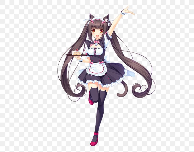 Nekopara French Maid Cosplay Catgirl, PNG, 500x645px, Watercolor, Cartoon, Flower, Frame, Heart Download Free