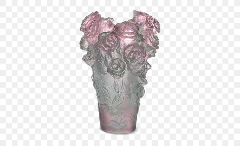 Vase Green Rose Pink Daum, PNG, 500x500px, Vase, Artifact, Baccarat, Bottle, Color Download Free