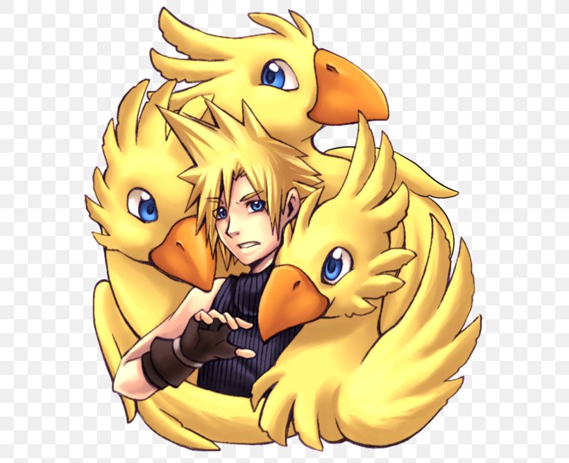 Final Fantasy VII Cloud Strife Chocobo ZOMG! Massively Multiplayer Online Role-playing Game, PNG, 600x667px, Final Fantasy Vii, Art, Artist, Bahamut, Bird Download Free