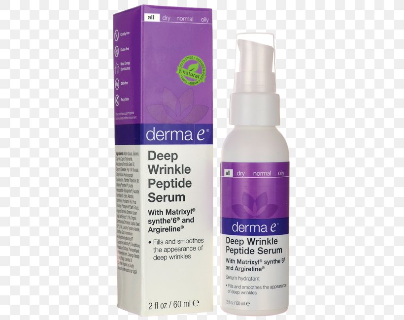 Lotion Derma E Peptides Plus Wrinkle Reverse Serum Derma E Peptides Plus Wrinkle Reverse Serum Anti-aging Cream, PNG, 650x650px, Lotion, Acetyl Hexapeptide3, Antiaging Cream, Cream, Gel Download Free