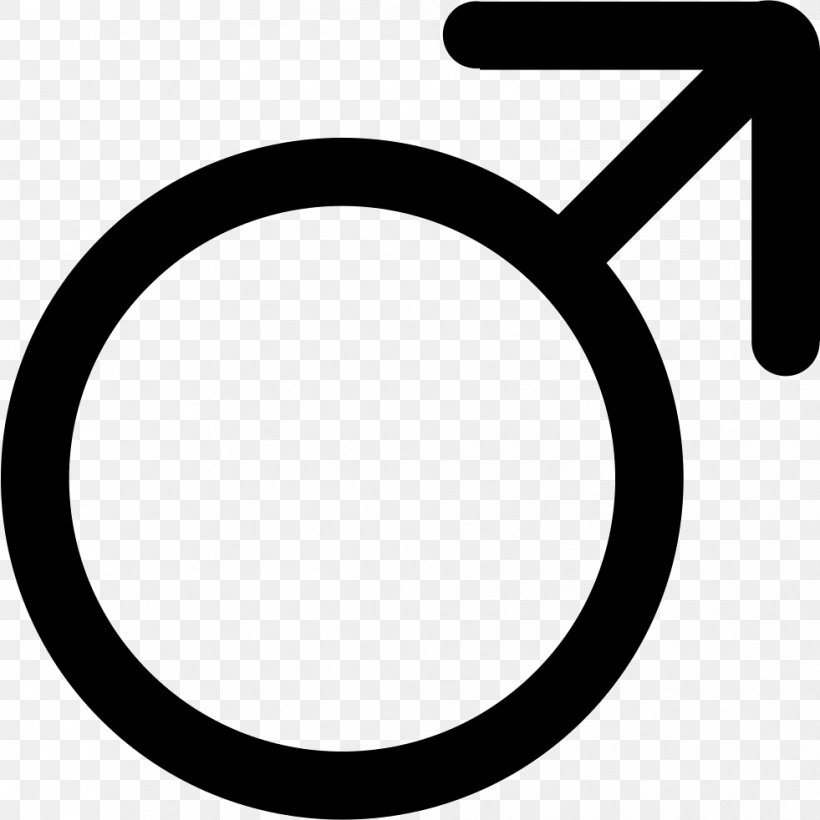 Symbol, PNG, 981x982px, Gender Symbol, Area, Black And White, Gender, Male Download Free