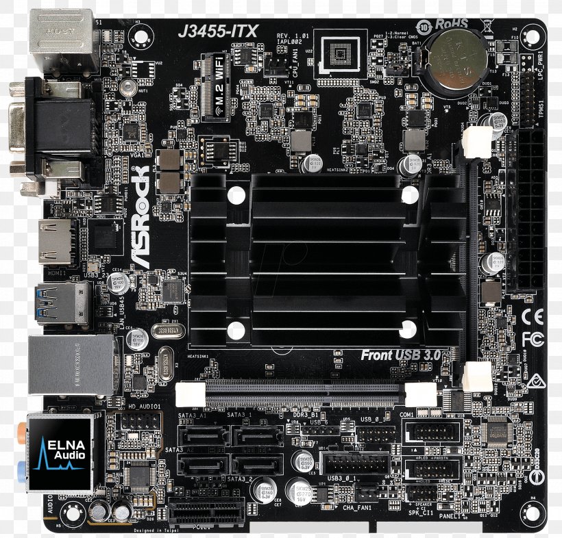 Intel Mini-ITX ASRock J4205-ITX Motherboard, PNG, 2324x2228px, Intel, Asrock, Central Processing Unit, Computer Component, Computer Cooling Download Free