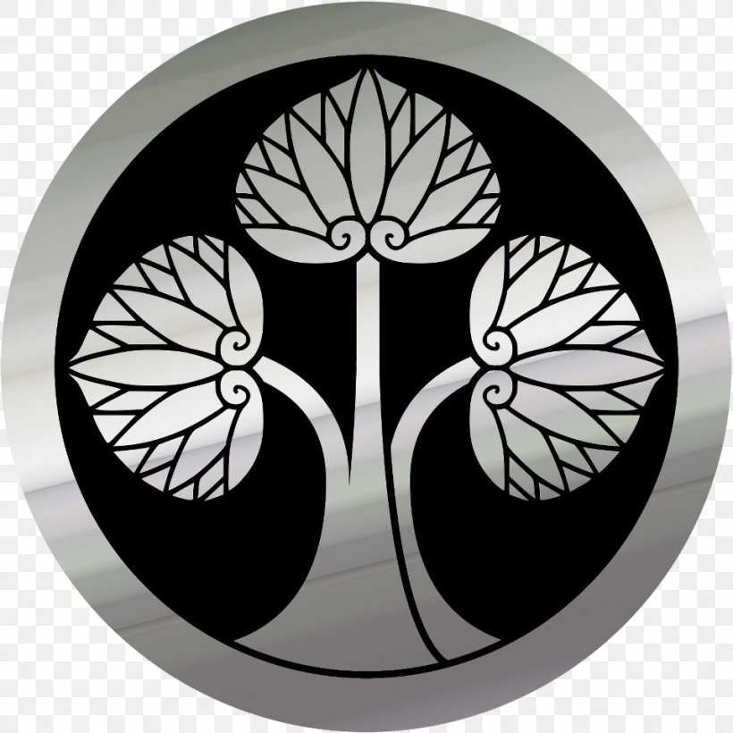 Japan Tokugawa Shogunate Mon 三つ葉葵 Tokugawa Clan, PNG, 960x960px, Japan, Automotive Tire, Black And White, Clan, Crest Download Free