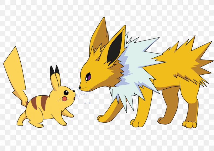 Pikachu Red Fox Jolteon Pokémon Eevee, PNG, 1050x745px, Watercolor, Cartoon, Flower, Frame, Heart Download Free