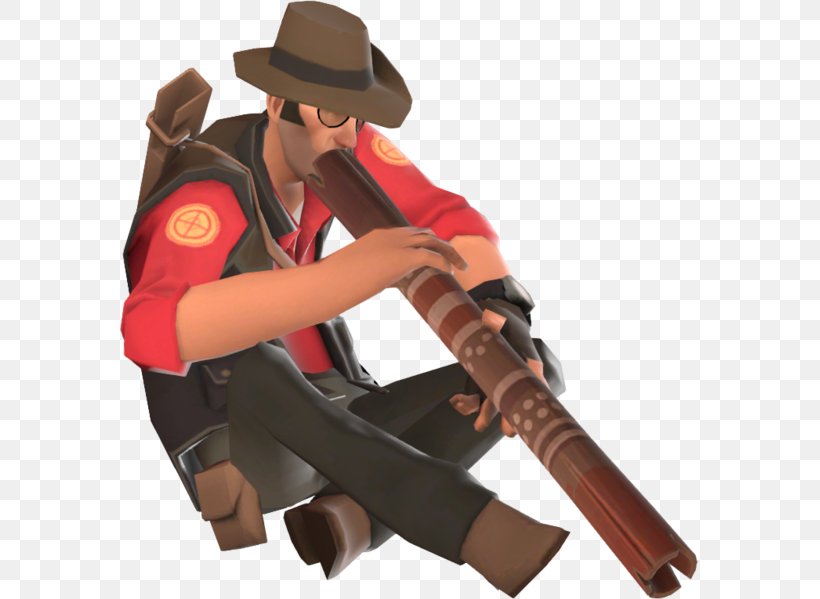 Team Fortress 2 Taunting Didgeridoo Sniper Weapon, PNG, 579x599px, Team Fortress 2, Climbing Harness, Combat, Dance, Didgeridoo Download Free