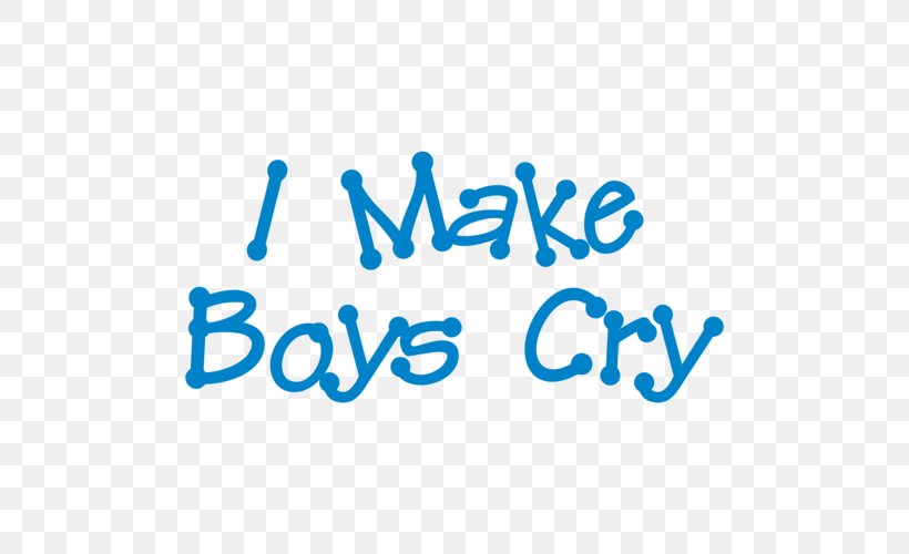 I Make Boys Cry T-shirt Logo Brand Font, PNG, 500x500px, Tshirt, Area, Blue, Brand, Electric Blue Download Free