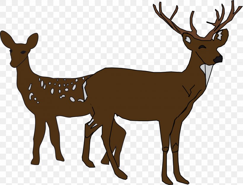 White-tailed Deer Silhouette Clip Art, PNG, 2280x1742px, Deer, Antler, Drawing, Elk, Fauna Download Free