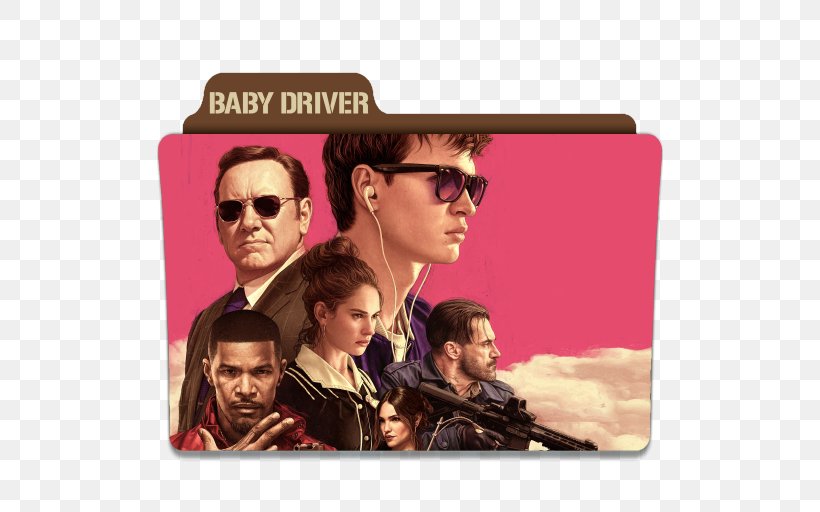 Edgar Wright Ansel Elgort Kevin Spacey Baby Driver Film Poster, PNG, 512x512px, Watercolor, Cartoon, Flower, Frame, Heart Download Free