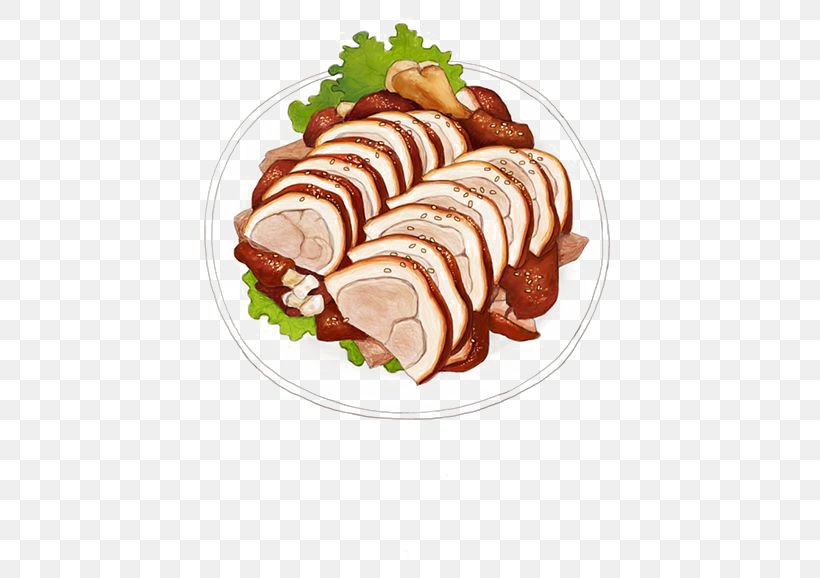 Peking Duck Chinese Cuisine Duck Meat Barbecue, PNG, 500x578px, Peking Duck, Back Bacon, Barbecue, Beef, Cartoon Download Free