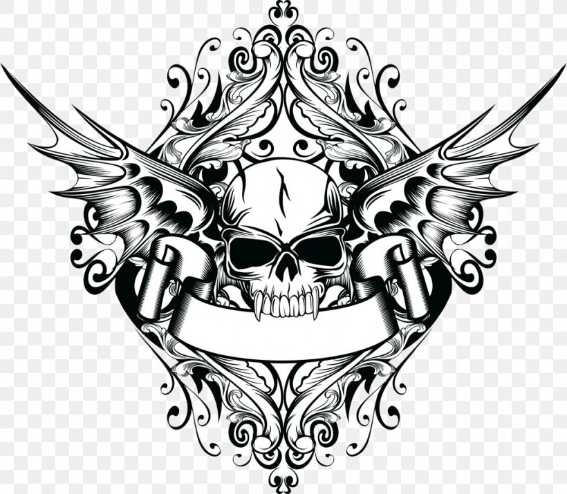 Wall Decal Sticker Skull, PNG, 1000x873px, Skull, Art, Black And White, Bone, Crest Download Free