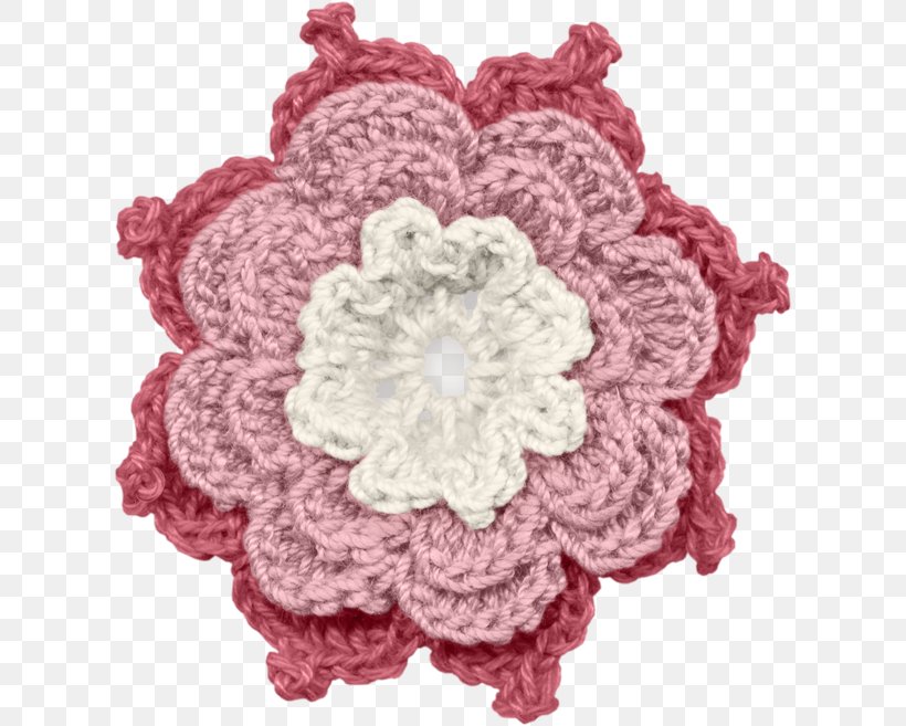 Crochet Wool Doily Textile, PNG, 614x657px, Crochet, Doily, Flower, Illustrator, Magenta Download Free