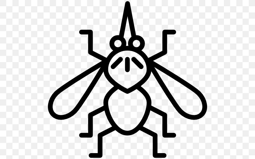 Flying Mosquitoes Insect Bee Clip Art, PNG, 512x512px, Mosquito, Animal, Area, Bee, Black And White Download Free