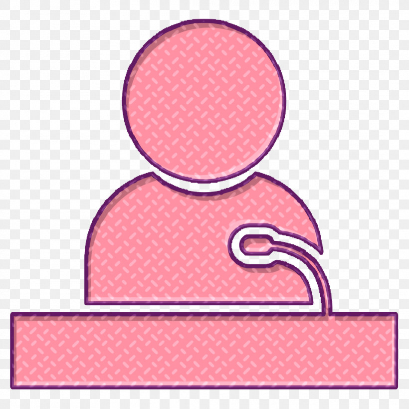 Speaker Giving A Lecture On A Stand Icon Speaker Icon Humans 3 Icon, PNG, 1090x1090px, Speaker Icon, Humans 3 Icon, Line, Peach, Pink Download Free