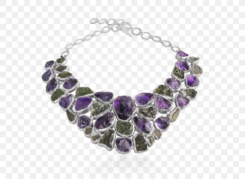 Amethyst Necklace Gemstone Jewellery Moldavite, PNG, 600x600px, Amethyst, Bracelet, Chain, Charms Pendants, Fashion Accessory Download Free