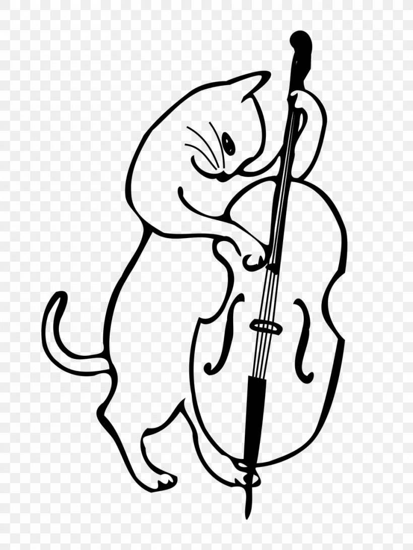 Cat Double Bass Musical Instruments Jazz, PNG, 960x1280px, Watercolor, Cartoon, Flower, Frame, Heart Download Free