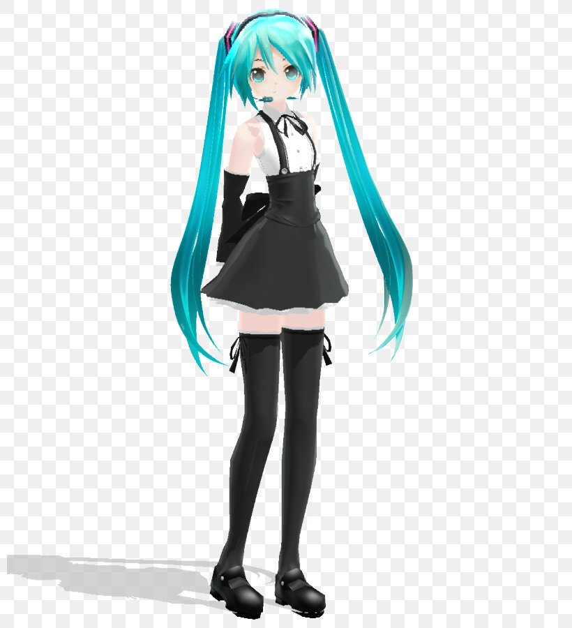 Hatsune Miku Maid MikuMikuDance Clip Art, PNG, 800x900px, Watercolor, Cartoon, Flower, Frame, Heart Download Free