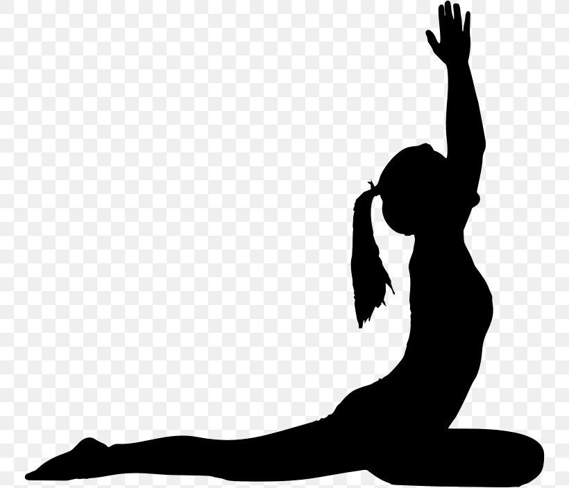 Yoga Silhouette Clip Art, PNG, 750x704px, Yoga, Arm, Asento, Black And White, Dancer Download Free