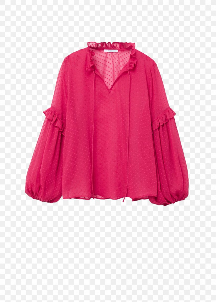 Blouse T-shirt Sleeve Top, PNG, 1001x1400px, Blouse, Clothing, Magenta, Mango, Neck Download Free