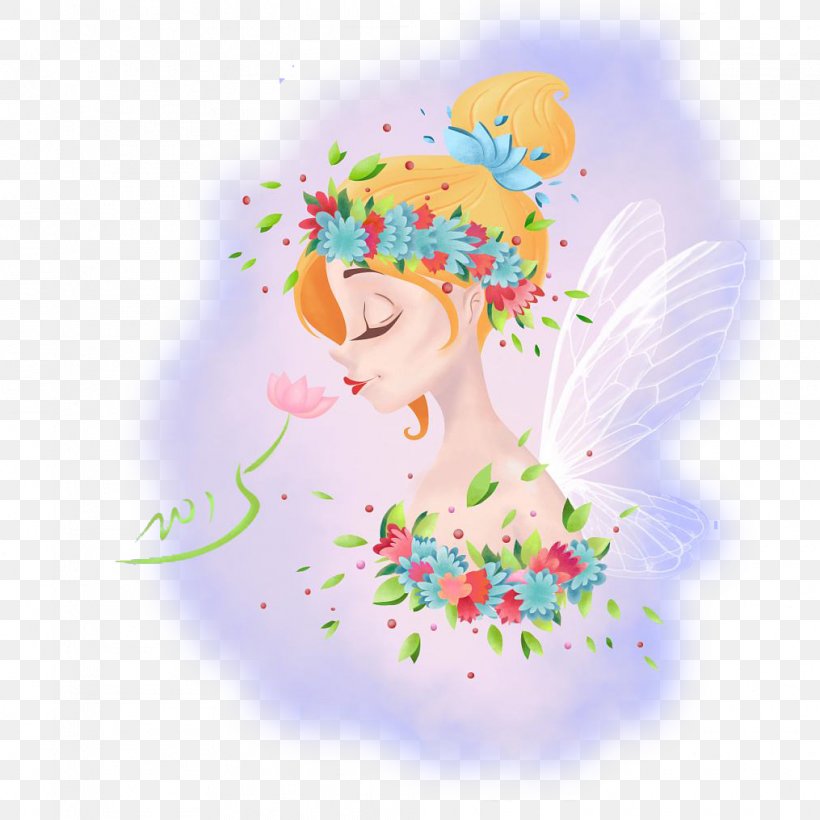 Fairy Illustration, PNG, 1015x1015px, Fairy, Angel, Art, Cartoon, Designer Download Free