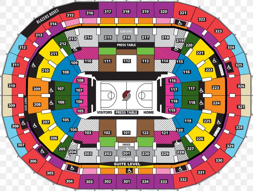 Moda Center Portland Trail Blazers Rose Quarter NBA Seating Assignment, PNG, 1200x905px, Moda Center, Aircraft Seat Map, Area, Arena, Club Seating Download Free