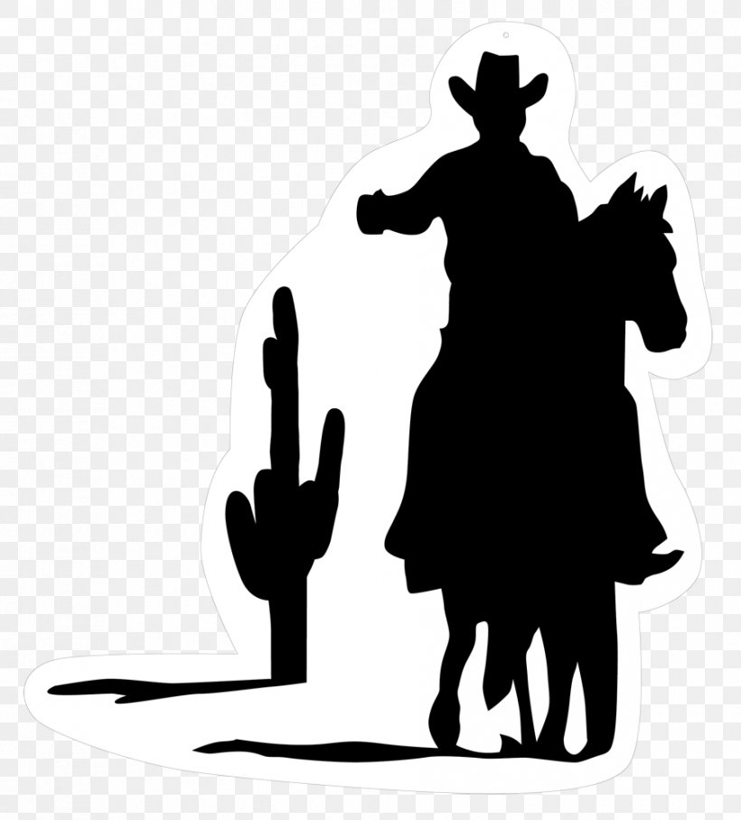 Cowboy Silhouette Clip Art, PNG, 903x1000px, Cowboy, Artwork, Black And White, Drawing, Finger Download Free