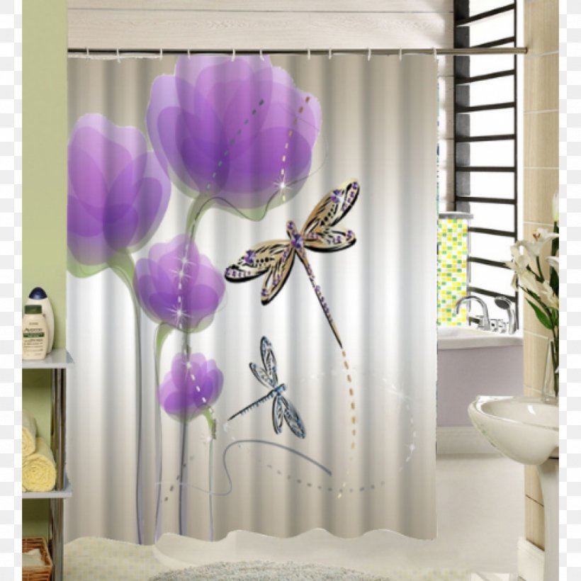 Curtain Douchegordijn Shower Bathroom Textile, PNG, 1000x1000px, Curtain, Artificial Flower, Bathroom, Bathtub, Bedroom Download Free