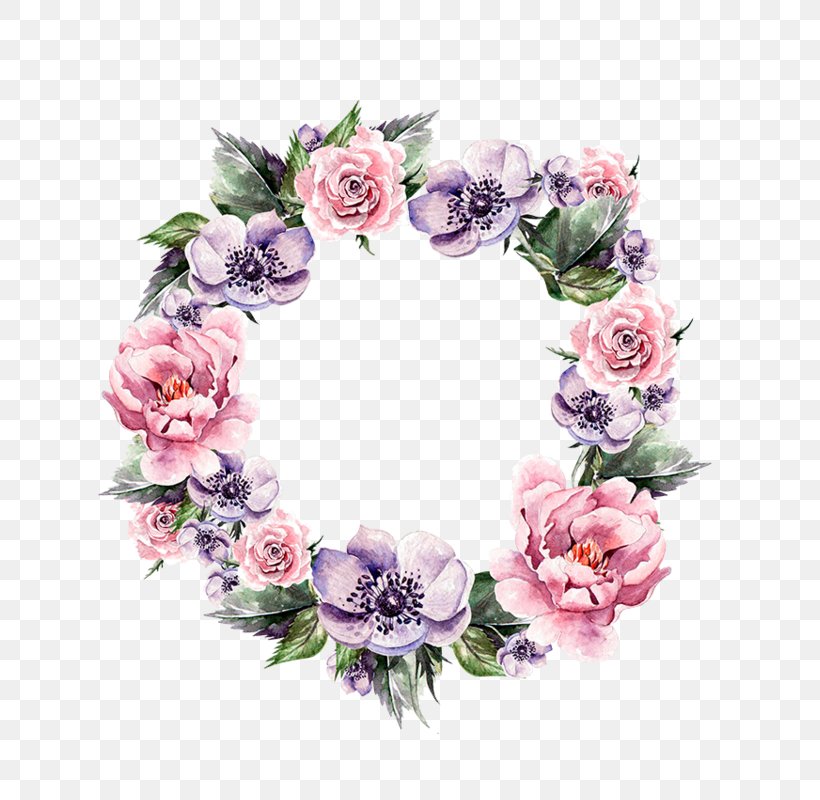 Flower Garland Wreath Cardmaking, PNG, 800x800px, Watercolor, Cartoon, Flower, Frame, Heart Download Free