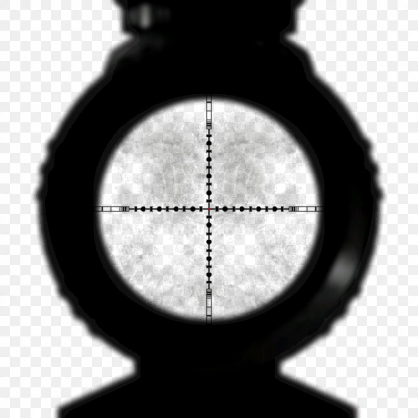 Reticle Sniper Telescopic Sight, PNG, 1024x1024px, Reticle, Black And White, Dsrprecision Dsr50, Firstperson Shooter, Milliradian Download Free