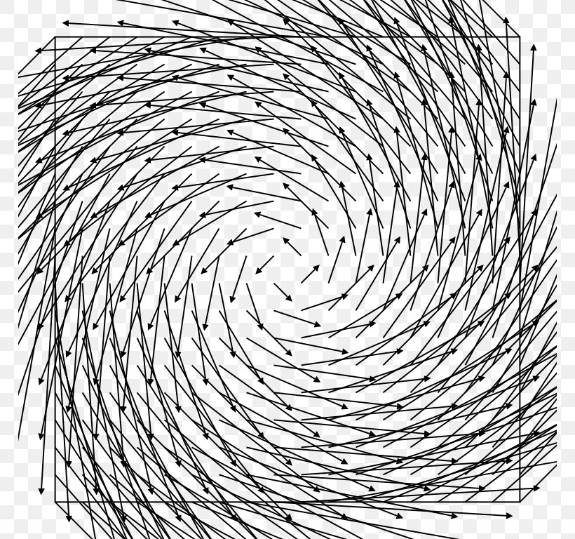 Vector Field Mathematics Scalar Calculus, PNG, 768x768px, Vector Field, Black And White, Calculus, Differential Of A Function, Drawing Download Free
