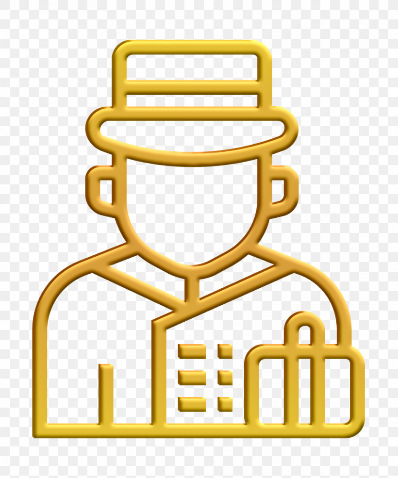 Staff Icon Bellboy Icon Jobs And Occupations Icon, PNG, 962x1156px, Staff Icon, Bellboy Icon, Jobs And Occupations Icon, Line, Yellow Download Free