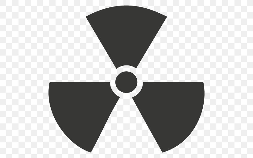 Sticker Nuclear Power Hazard Symbol Radioactive Decay, PNG, 512x512px, Sticker, Atomic Energy, Black, Black And White, Brand Download Free