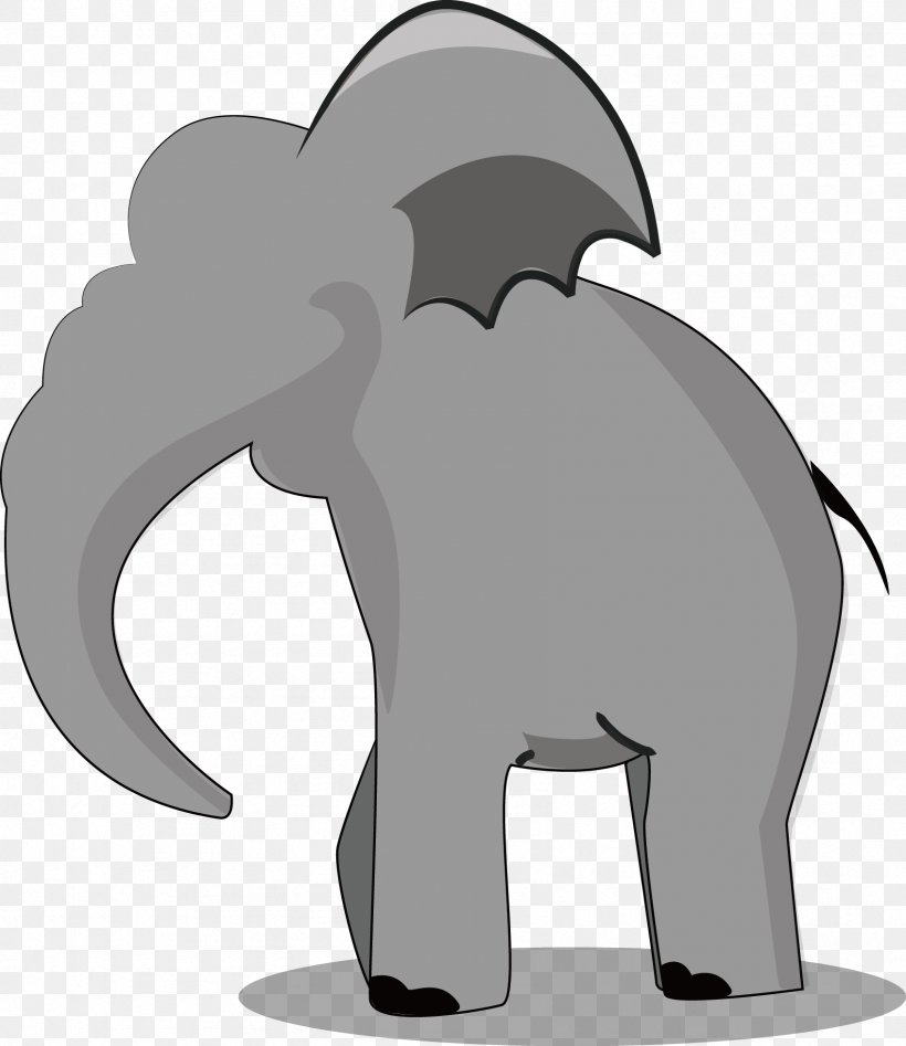 African Elephant Cartoon Indian Elephant, PNG, 1693x1957px, African Elephant, Black And White, Carnivoran, Cartoon, Comics Download Free