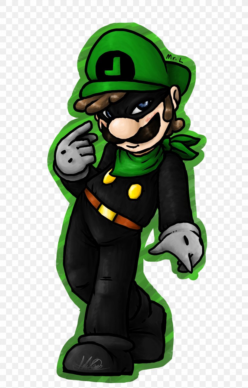 Luigi Mario Bros. Mr. L DeviantArt, PNG, 2300x3600px, Luigi, Cartoon, Deviantart, Dimentio, Drawing Download Free