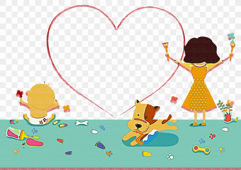 Cartoon Love Heart Child Sharing, PNG, 3508x2480px, Cartoon, Child, Child Art, Happy, Heart Download Free