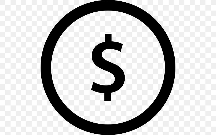 Currency Symbol Dollar Sign Money United States Dollar, PNG, 512x512px, Currency, Area, Bank, Black And White, Brand Download Free