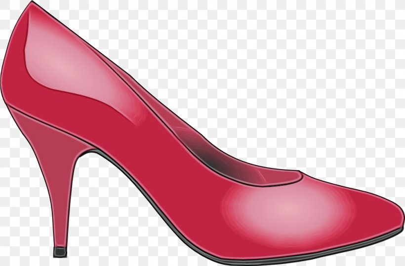 Footwear High Heels Red Basic Pump Shoe, PNG, 1000x659px, Watercolor, Basic Pump, Carmine, Court Shoe, Footwear Download Free