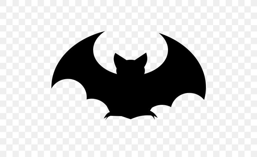 Silhouette Clip Art, PNG, 500x500px, Silhouette, Animal, Bat, Black, Black And White Download Free