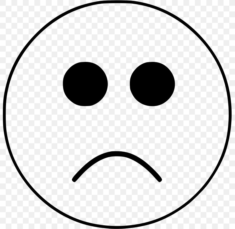 Smiley Frown Sadness Clip Art, PNG, 799x799px, Smiley, Area, Black And White, Computer, Drawing Download Free