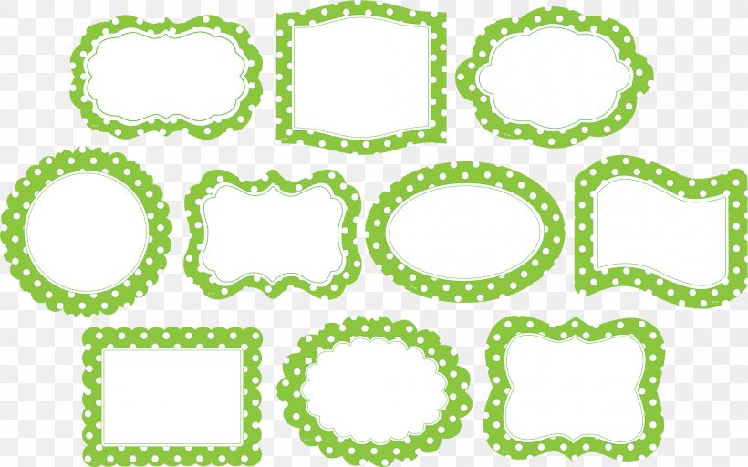 Area Polka Dot Shape Picture Frame Pattern, PNG, 2000x1250px, Area, Green, Magnet, Organism, Picture Frame Download Free