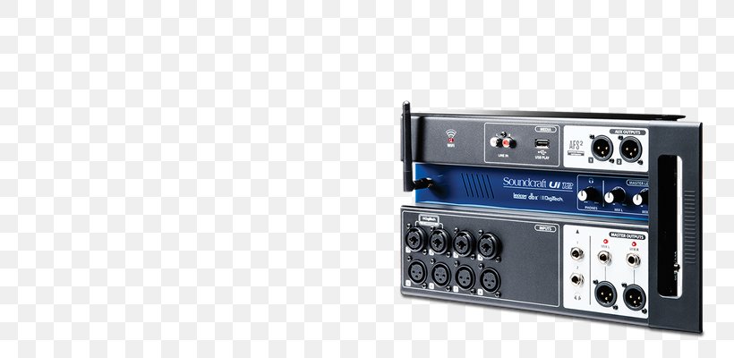 Soundcraft Ui16 Audio Mixers Digital Mixing Console Soundcraft Ui12, PNG, 800x400px, Soundcraft, Audio, Audio Equipment, Audio Mixers, Audio Receiver Download Free