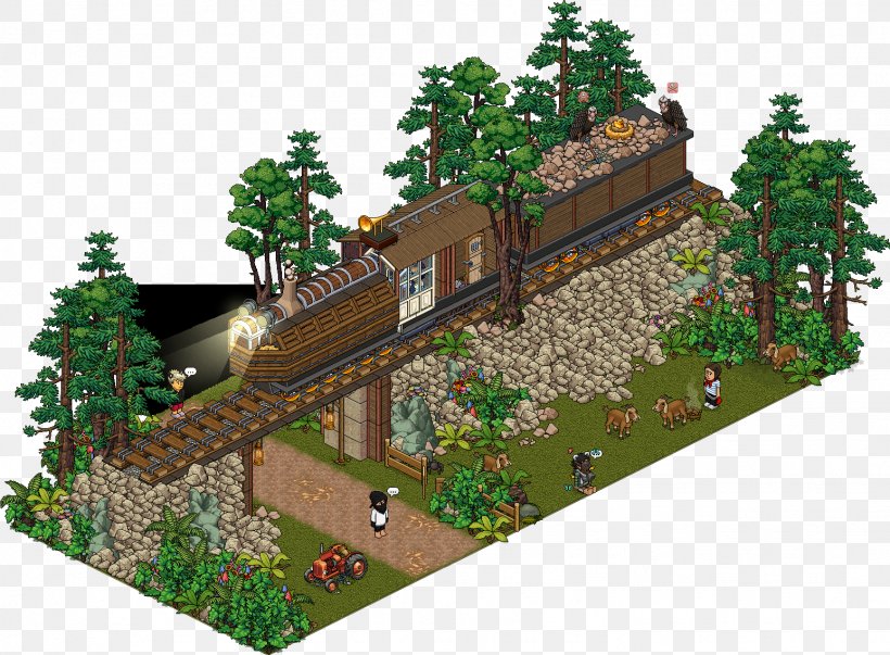 Habbo Train Game Locomotive Room, PNG, 1546x1138px, Watercolor, Cartoon, Flower, Frame, Heart Download Free