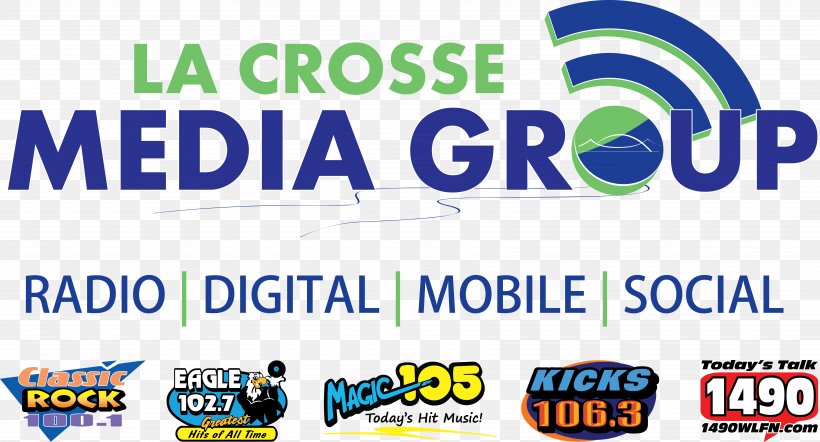 La Crosse Media Group Onalaska The La Crosse Showtime Radio Station WKBH Classic Rock 100.1, PNG, 6875x3709px, Onalaska, Advertising, Area, Banner, Brand Download Free